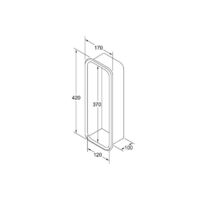 Storage Case White Plastic Open 370x120x100mm