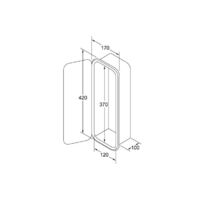 Storage Case White Plastic with Door 370x120x100mm
