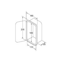 Storage Case White Plastic with Door 180x110x100mm