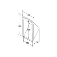 Storage Case White Plastic Triangular Open 150x110x78mm