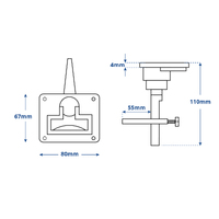 Hatch Ring Turn and Pull Stainless Steel