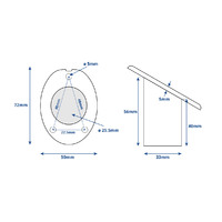 Flag Pole Flush Mount Socket suit 25mm Tube