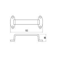 Grab Handle 316-Grade Stainless Steel 150mm