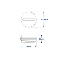 Replacement Aluminium Plug 1-1/2’’ UNF Thread for Weld-On Bung