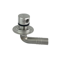 Fuel Tank Breather Vent Stainless Steel Recessed 90deg 16mm Hose