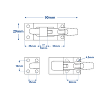 Hatch Fastener Cast 316-Grade Stainless Steel