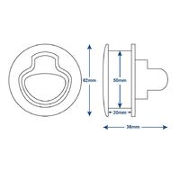 Flush Latch Stainless Steel 50mm