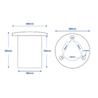 Deck Fill Lockable with Key Stainless Steel Fuel 50mm