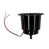 Drink Holder Polished Stainless Steel with LED & Drain