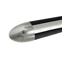 Gunwale Rub Rail Rigid Black PVC 38mm (C) with 19mm Stainless Steel Insert 3.65m