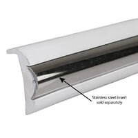 Gunwale Rub Rail Rigid PVC 38mm x 3.65m White (B) BODY ONLY