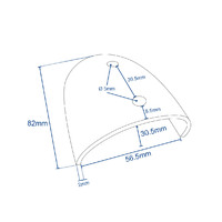 Stainless Steel End Cap Suit 53mm BUMP Rub Rail