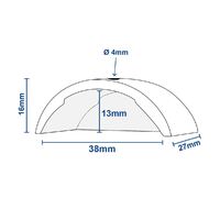 Stainless Steel Gunwale End Cap Suit 38mm PVC Profile