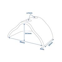Stainless Steel Gunwale End Cap Suit 50mm Aluminium Profile