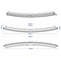 Curved LED Light Bar 1354mm 23040Lm