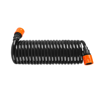 Washdown HoseCoil with Adjustable Trigger Nozzle