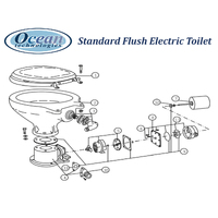 Electric Toilet Standard Flush Space Saver Bowl 12V