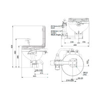 Manual Toilet with Space Saver Bowl
