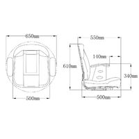 Armrest Bracket to suit CP48 Boat Seats