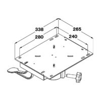 Seat Swivel Slide Extra Wide Non-Locking suits 73mm Post