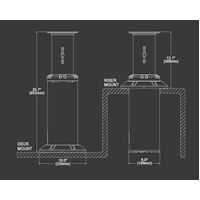 SHOXS X8 Suspension Seat Pedestal Fixed Height 652mm