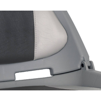Fisherman Folding Boat Seat Grey Shell with Charcoal/Grey Cushion