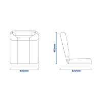 Navigator Folding Padded Boat Seat - Mid Grey/Black