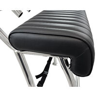 Leaning Post Seat Bench with Rod Holders