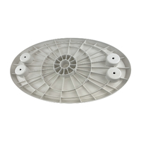Plastic Table Top Oval Shape with Cup Holders 760x460mm
