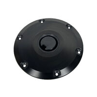 Plug-In Seat Pedestal Base Anodised Aluminium Black Finished 9-Inch
