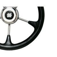 Steering Wheel V52B 320mm 5 Spoke Stainless Steel Black 