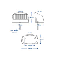LED Autolamps Series 41 Trailer Licence Plate Light