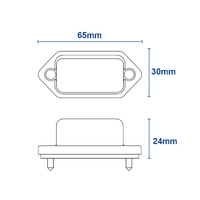 LED Autolamps Series 30 Trailer Licence Plate Light Pair