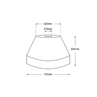Rubber Transom Roller Tapered Cap 63x77mm x 17mm Bore