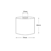 Rubber Transom Roller Round Cap 63x77mm x 17mm Bore