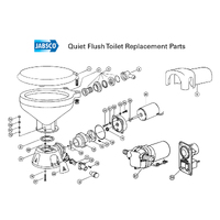 Replacement Plastic Motor & Macerator Cover Only for Jabsco Toilets