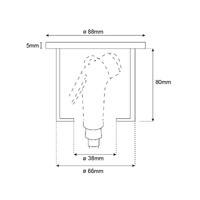 Round Flush Mounting Hand Shower Container