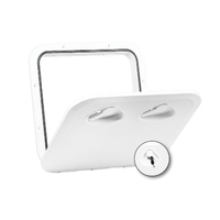 Nuova Rade Deluxe Access Hatch with Key Lock 375x370mm White