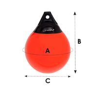 Heavy Duty Round Fender Buoys Red/Black