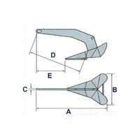 Fixed Head Power Anchor with Wings Stainless Steel