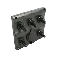 Water Resistant Wave Switch Panels with Plug Socket