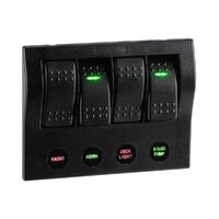 Narva LED 4-Way Switch Panel with Fuse or Circuit Breaker Protection