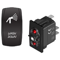 Rocker Switch with LED Laser Etched Cover Wash Down ON/OFF