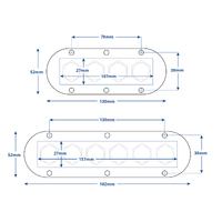 Water Resistant Switch Panels with Blue LED On/Off Switches