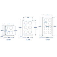 Stainless Steel Switch Panels with Blue LED On/Off Switches