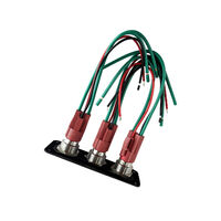 Black Stainless Steel Strip Panels with Stainless Steel Push Button Switches Red LED