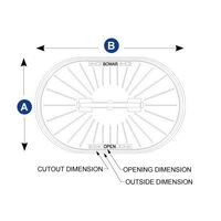 Bomar Commercial Grade Series Hatch Oval