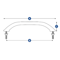 Hand Rail Stainless Steel Stud Mount