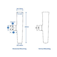 Rod Holder Stainless Steel Adjustable Rail Mount