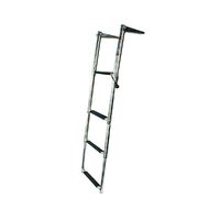 Above Platform Telescopic Ladder with Moulded Ribbed Steps